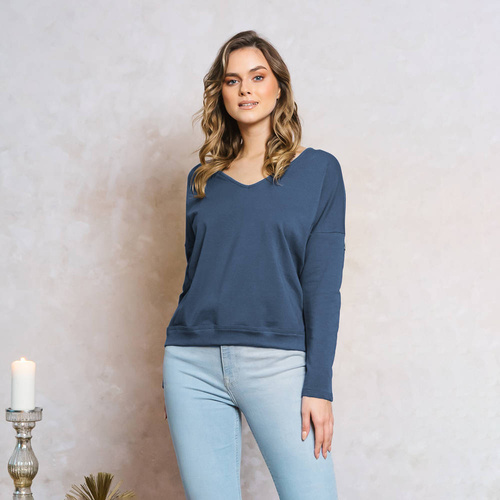 Bluza damska Karina Italian Fashion - jeansowy
