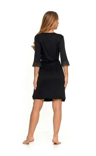 Szlafrok damski długi PDSZ4100-003 Moraj - czarny