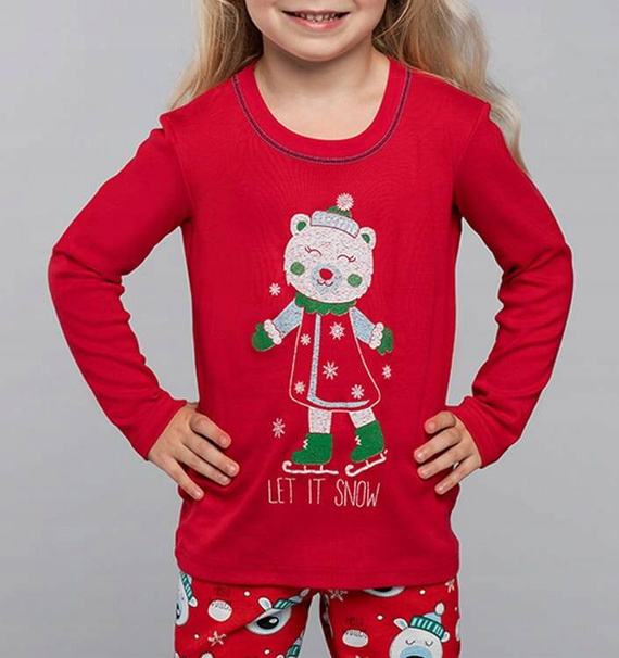 Piżama dziewczęca Czoka Italian Fashion- czerwony