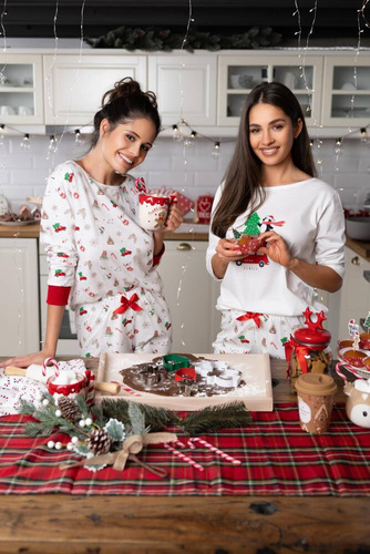 Piżama damska Lillian Sensis - ecru