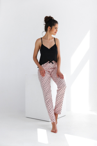 Piżama damska Paula Sensis - czarny