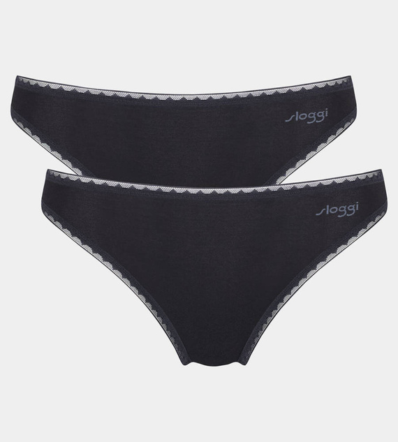 Figi Damskie tai 2pak Sloggi go- black 