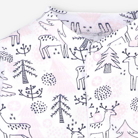 Pajacyk z bawełny organicznej Jelonki Nini druk