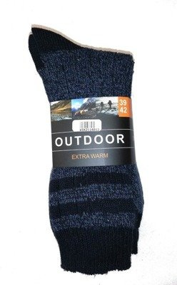 21140 A'3  Skarpety Outdoor Extrawarm  Wik jeans-granatowy