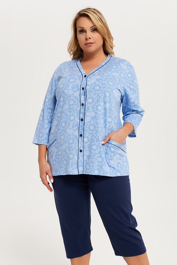 Piżama Damska 3/4 rękaw, 3/4 spodnie Jomala Italian Fashion