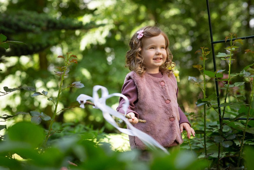 Kamizelka na guziki Julia Pinokio - róż ciemny 