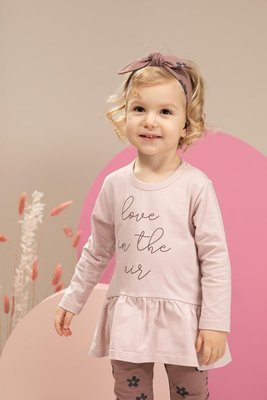 Tunika z długim rękawem Happiness Pinokio - róż