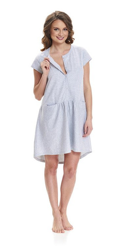 Koszula ciążowa i do karmienia 9445 Doctor Nap - grey melange
