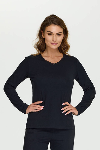 Piżama damska z koronką 20 Bonamera czarny 