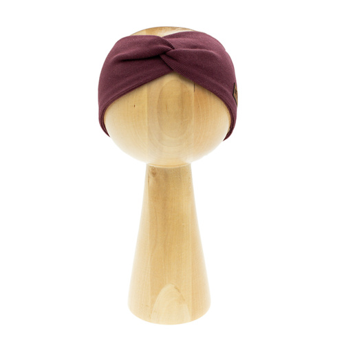 Opaska Nicol Alisa 217066 – prążkowana, burgundowa, bawełniana