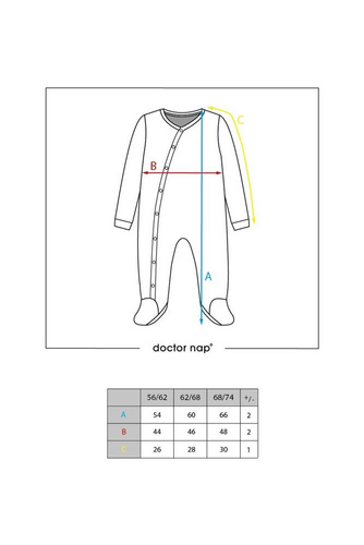 SLE.4295 Pajacyk niemowlęcy Doctor Nap - pool blue