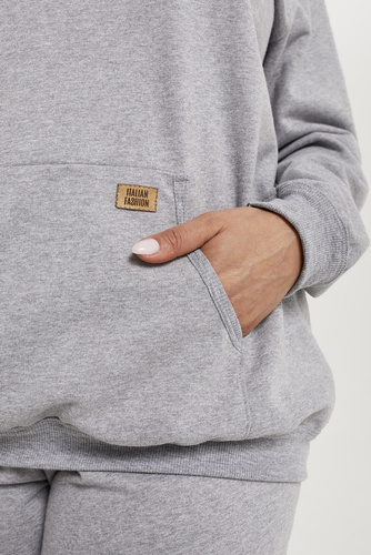 Komplet Damski dł. rękaw, dł. spodnie Fox Italian Fashion czarny - melanż