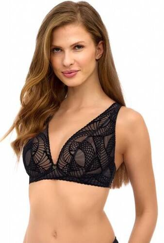 Biustonosz miękki bralette 2516 Lupoline-czarny