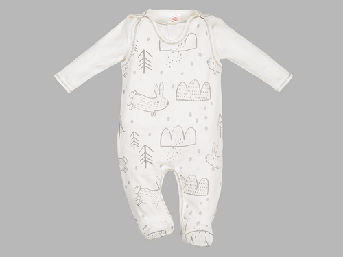 01202 Komplet śpioch + kaftan "ORGANIC FOREST" Makoma 