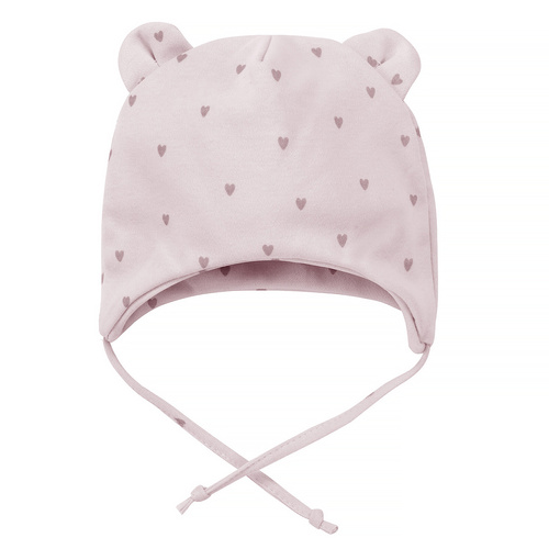 Czapka niemowlęca wiązana Hello Pinokio - różowy