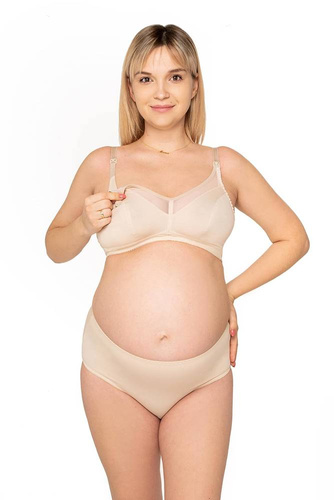 Miękki biustonosz do karmienia Allday Beige Momtobe beżowy 