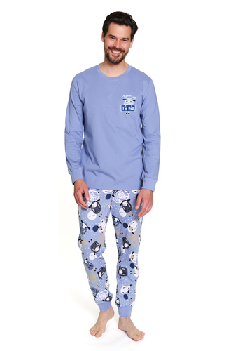 Doctor Nap 7347 – męska piżama bawełniana, wzór owce