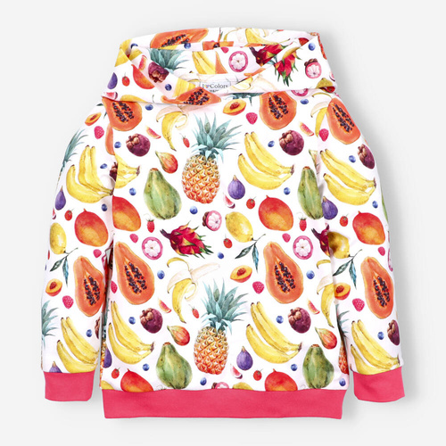 Bluza dresowa z kapturem I love Colors - owoce