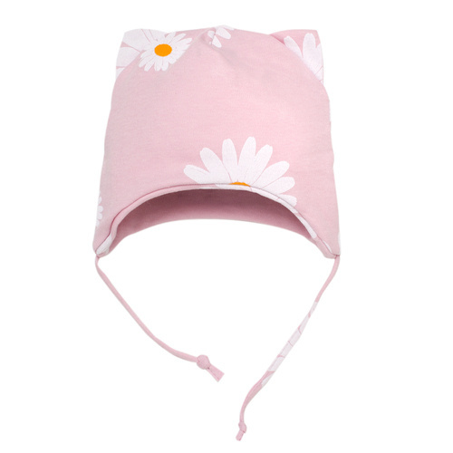 Czapka wiązana dla dziewczynki Daisy Pinokio - różowy