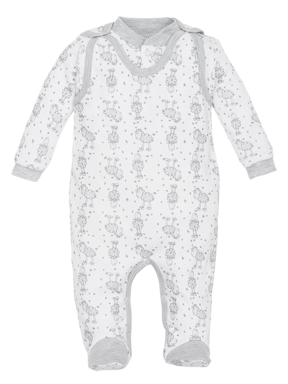 "LITTLE SHEEP" Komplet śpioch + kaftan Makoma szary