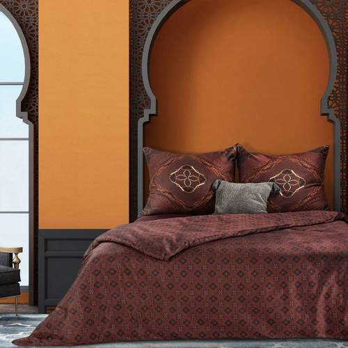 Pościel z makosatyny bawełnianej z geometrycznym wzorem Morocco 2 Eurofirany