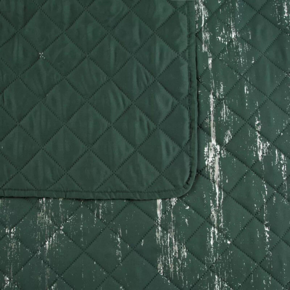 Narzuta dekoracyjna Blink 1 Design91 ciemny zielony/srebrny