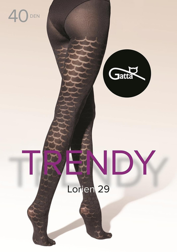 Lorien 29 Gatta – rajstopy wzorzyste 40 den, fale, matowe