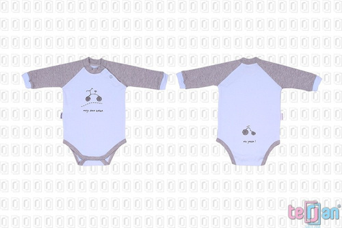 Body z długim rękawem "BIKE" zielone