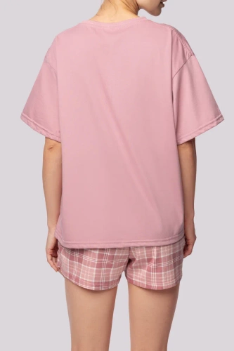 Piżama damska Joy shortsleeve Mona rose pink