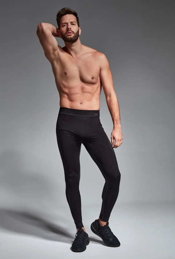 44017 Blanc Basic Legginsy Thermoactive męskie Gatta black-grey