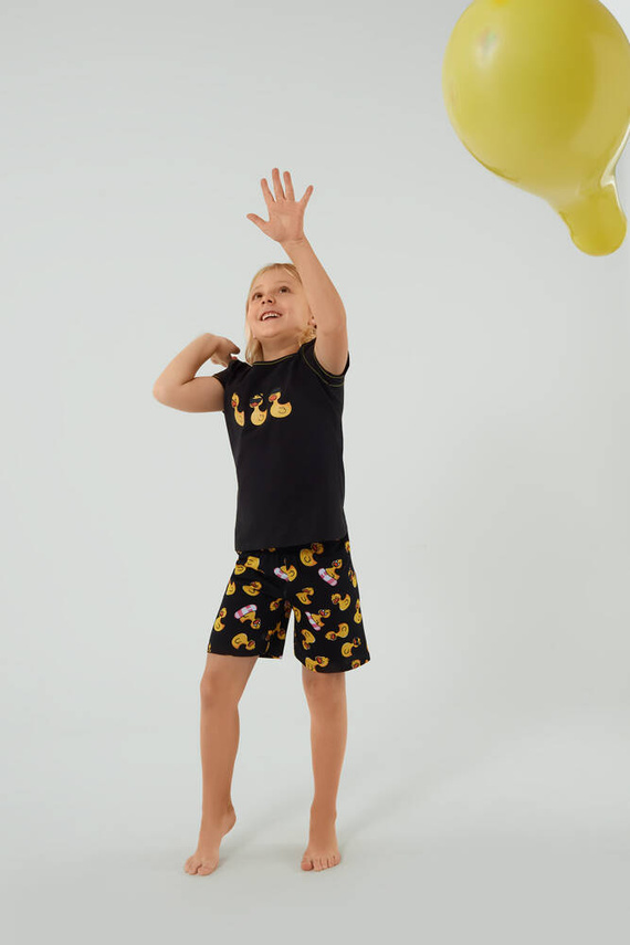 Piżama dla dziewczynki Anatre Italian Fashion - czarny/druk