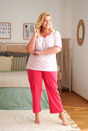 Piżama Damska Plus Size 5290 Doctor Nap - viva magenta