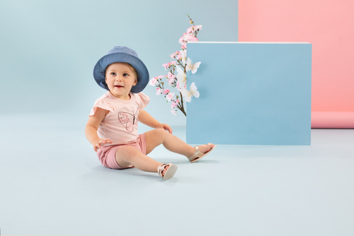 Kapelusz dziewczęcy Summer Mood Pinokio - jeans 