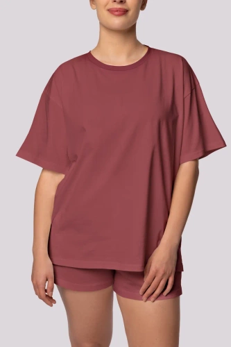 Piżama damska Bliss shortsleeve Mona wiśniowy 