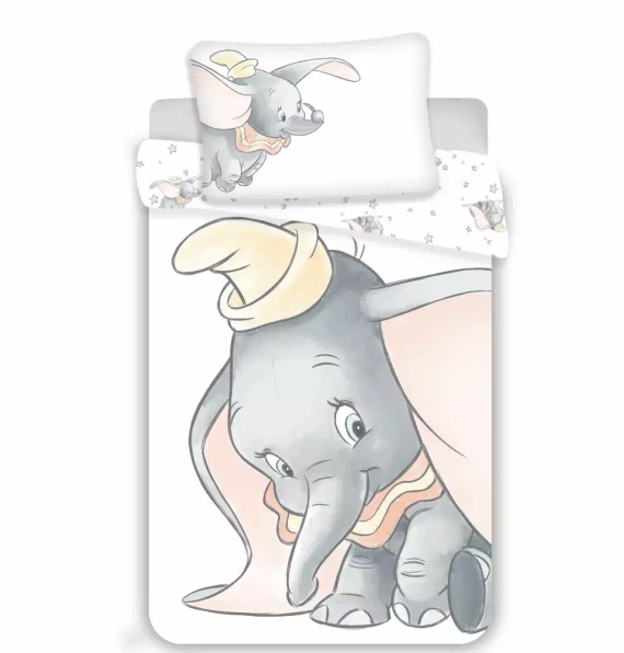 Pościel bawełniana do łóżeczka Słonik Dumbo Jerry Fabrics