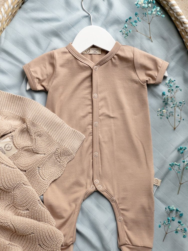 Kocyk WAVES eco cotton Cappuccino Yosoy 