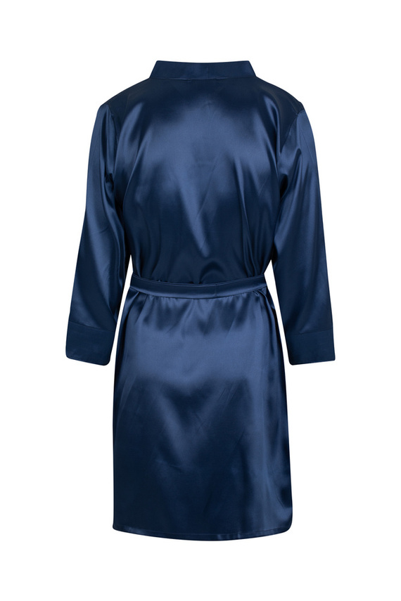 Szlafrok męskie satynowy Ares ByShelly - granatowy