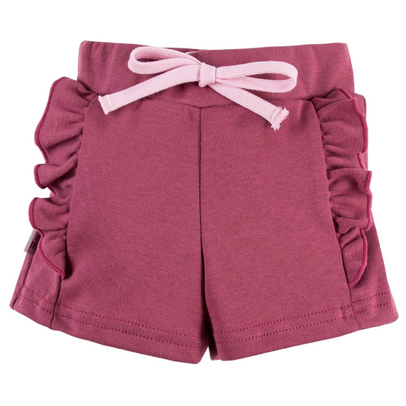 Szorty z wiązaniem dla dziewczynki Nature Ewa Klucze - róż