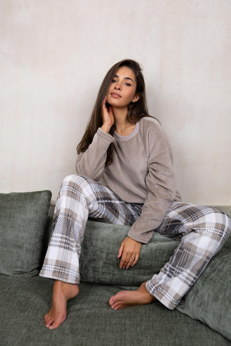 Piżama damska / dres damski Milou  Sensis - beżowy