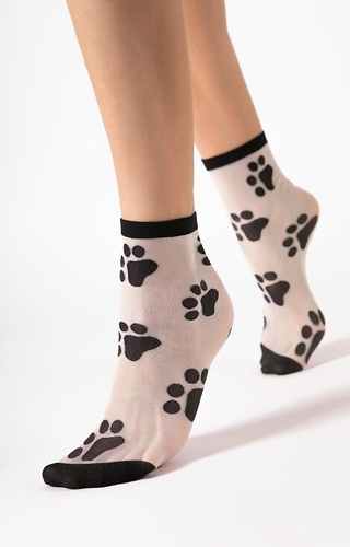 G 1192  Pawpaw Skarpetki 20den Fiore black-white