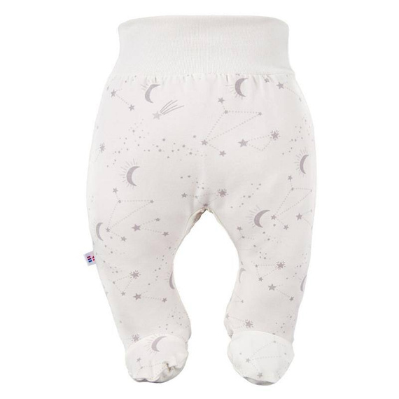 Półśpiochy niemowlęce Petite Eevi - ecru gwiazdki