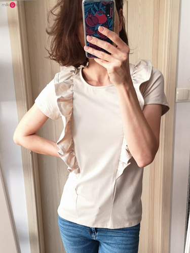 Bluzka do karmienia Milky Waves z krótkim rękawem Milk&Love miętowy