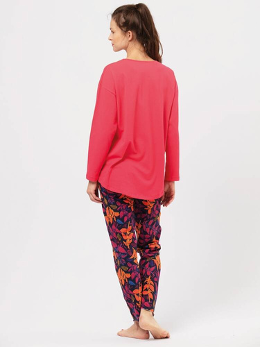 Piżama Damska LNS 928   Key  malinowy