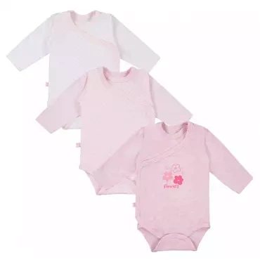 Body kopertowe 3-pak "TINY" Ewa Klucze- kwiatki