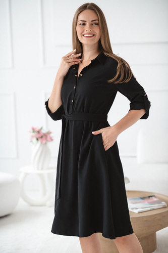 Szmizjerka do karmienia i na ciążę Milk&Love | Stylowa, czarna, na każdą okazję