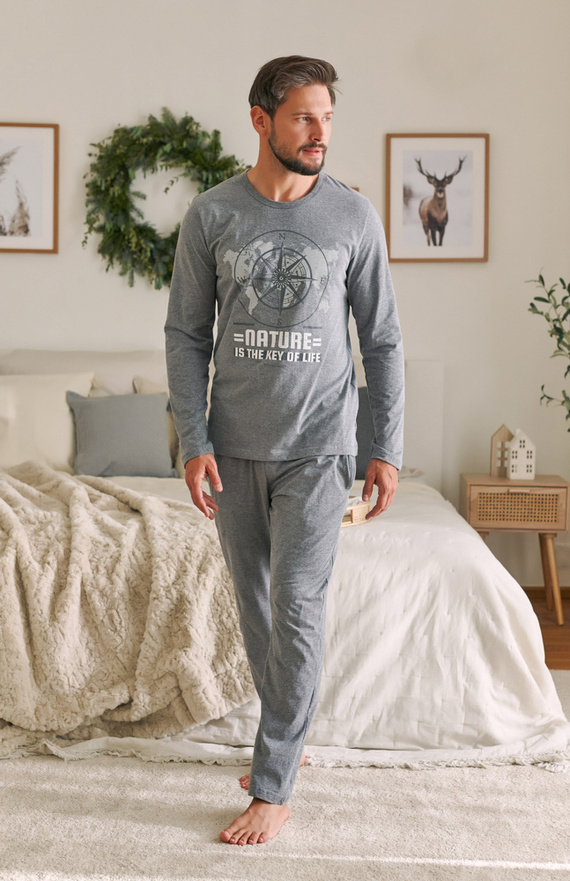 PMB.4517 Piżama Męska Doctor Nap - dark grey