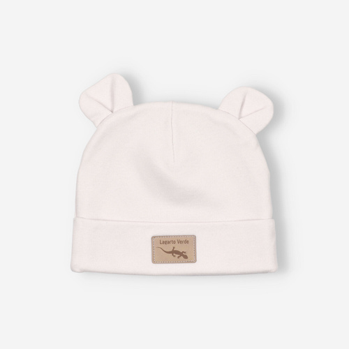 Komplet niemowlęcy z bawełny premium gładki Lagarto Verde - ecru