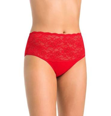 Figi z koronką Violetta Teyli - czerwony