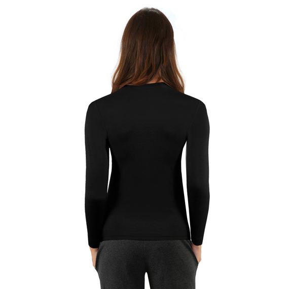 Bluzka damska długi rękaw Clara Sesto Senzo czarny