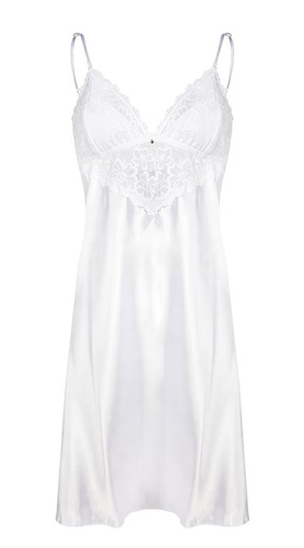 Alice Halka satynowa koszulka damska DKaren - biała 